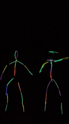 Glow stick dancing is different 💀