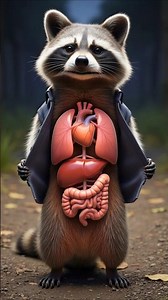This raccoon showed me his anatomy… 😳