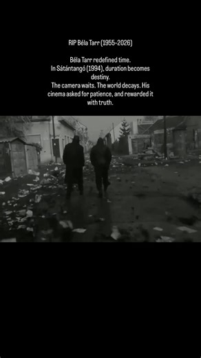 RIP Béla Tarr (1955-2026) Béla Tarr redefined time. In Sátántangó (1994), duration becomes destiny. The camera waits. The world decays. His cinema asked for patience, and rewarded it with truth. | History of Cinema
