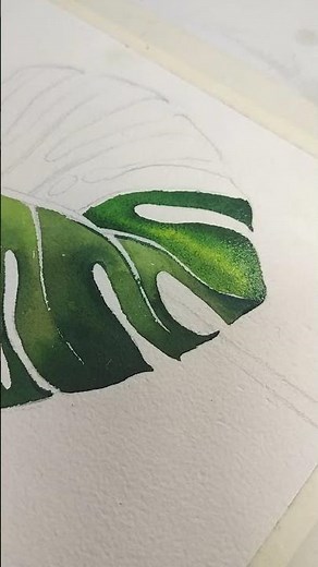 This One Trick Makes Perfect Watercolor Leaves 🍃✨ #watercolorpainting