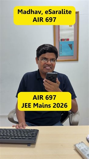 AIR 697 in JEE Mains 2026 😱🔥| JEE Mains Result 2026 #shorts #esaral #jee #jeemains #jee2026