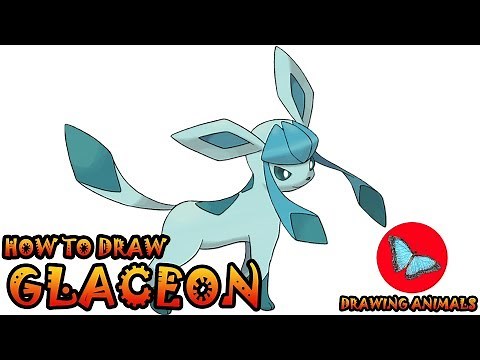 How To Draw Glaceon Pokemon | Drawing Animals
