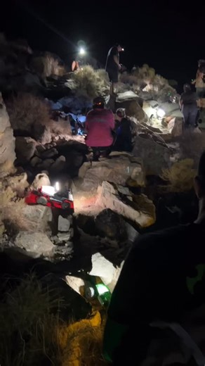 Pro-line By The Fire was an insane amount of fun today. Spent all day shooting content on some of the most amazing rocks I’ve ever run RC crawlers on. Now there are masses of people crawling on the rocks for the night run. Been running the a loaner Axial Gilamon and absolutely loving it. Gonna be a fun night. #prolinebythefire2025 #rc #rclife #horizonhobby #gilamon | CCxRC