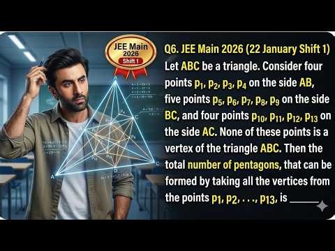 Let ABC be a triangle.Consider four points p1, p2, p3, p4 on the side AB || JEE Main 2026 PYQ