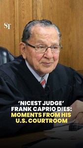 1.2M views · 44K reactions | US Judge Frank Caprio, who rose to TikTok fame and was dubbed by his fans “the nicest judge in the world”, died aged 88. He was known for treating people with compassion during humour-filled hearings and arraignments as a municipal judge in Rhode Island. https://str.sg/C68b | The Straits Times | Facebook