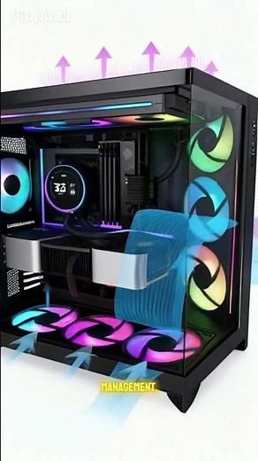 NZXT H9 Flow RGB+ (2025) – Large Dual-Chamber ATX Mid-Tower Airflow PC Case – Includes 7 RGB Fans
