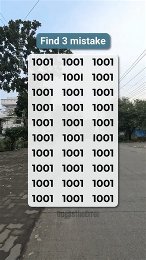 7.2K views · 79 reactions | Spot the 3 mistakes in this 1001 grid. Don't blink! | Guess the Error | Facebook
