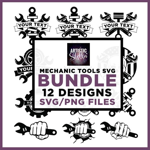 Mechanic Tools SVG PNG Bundle, Garage Car Repair Designs, Cricut, Sublimation, Gift for Dad, Fathers Day Svg, Mechanic Dad, Silhouette - Etsy