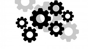 Cogwheel rotating animation. gear wheel icon, mechanism concept animation. e_1539