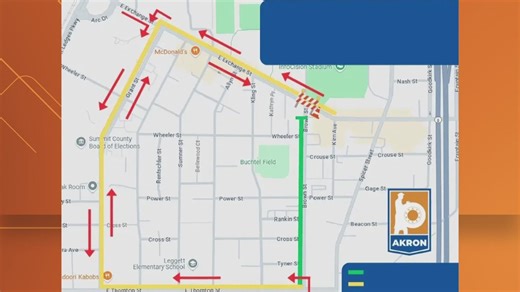 Akron announces upcoming traffic changes as work on East Exchange Street improvement project nears completion