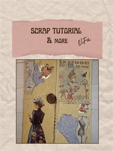 Tutorial piccolo giornale di moda..journal fashion 💚 #scrapbookjournal #papercraft #crafttutorial #ephemera #scrapbookingasmr