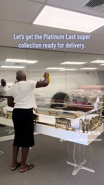 Unique casket with LED lighting ready for delivery. #uniquecaskecreations #newyorkcity #fyp #funeraldirector #glasscaskets #longisland #longisland #fashion #blackownedbusiness #casketwraps #funeralhomes #funeralstory #embalmer #personalization #mortician #funeral #clearglasscasket #uniquecaskets