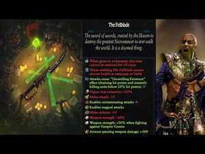 Fellblade, Legendary Sword that Skaven Forged to Slay Nagash, added in Total war Warhammer3