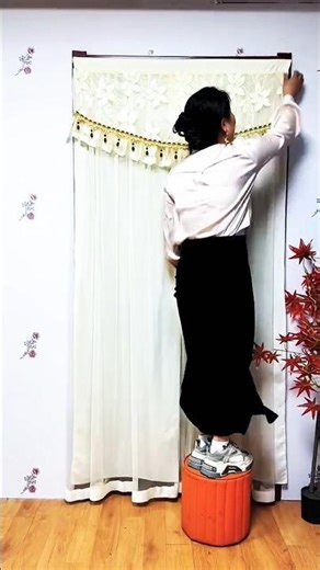 Amazing Window & Door Curtain Setup for Modern Homes 🏡✨ #Shorts