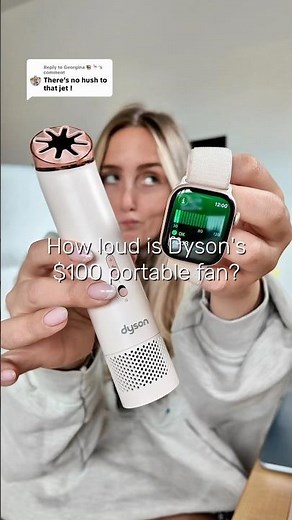 Dyson HushJet Mini Cool Sound Tested with Apple Watch! How Loud Does it Get 🤔 #portablefan