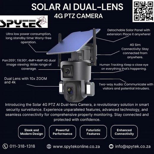 Introducing the Solar 4G PTZ AI Dual-lens Camera,