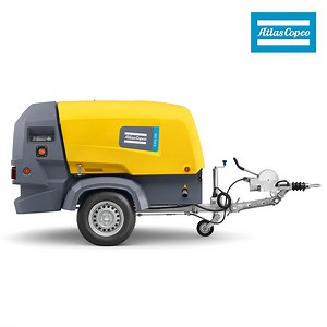 [Hot Item] Atlas Copco 250 Cfm Air Compressor Single Mobile Screw Air Compressor Towable Driven 8bar Generator Portable Diesel Air Compressor