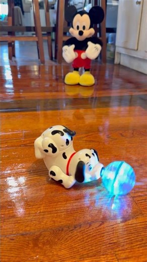 Mickey enjoying dancing dog #toys #trending #shortsviral #shortsfeed #viralshort #dance #satisfying