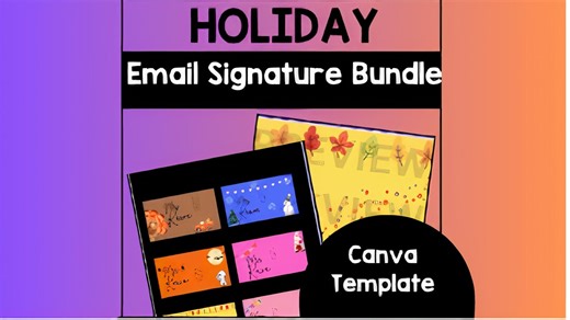 Holiday Email Signature Bundle Canva Editable Signatures for Holidays Small Business Professionals - Etsy
