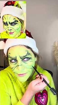 Easy Grinch Makeup Tutorial 🎄 Step-By-Step Holiday Costume Party Look (Onesie + Green Face Paint!)