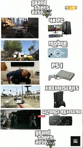 RTX 5090 vs Xbox Series X in GTA V 😱 #gta5 #gaming #comparison
