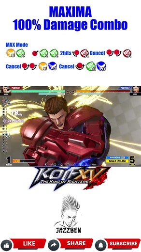 Maxima 100% DEATH COMBO, KOF XV Ultimate Guide(2026) #jazzben #kof #kof15 #kofcombos #kofxv