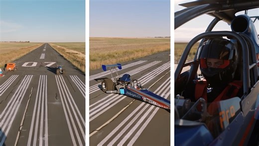 He has been wishing for a rear-engine dragster