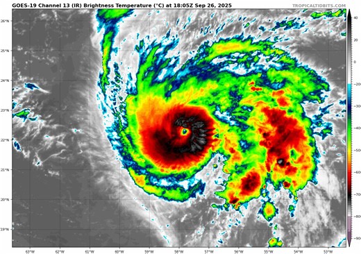9.2K views · 65 reactions | BREAKING: Hurricane Humberto becomes a MAJOR Category 3 Hurricane in the Atlantic Ocean, with maximum sustained winds of 115 MPH. | Max Velocity | Facebook