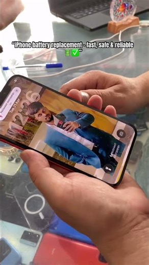 iPhone battery replacement 📲#shorts #viral #iphone #apple #iphonebattery #phonerepair #smartphone
