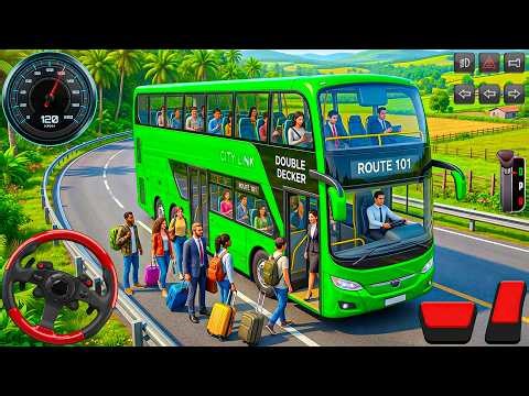 Bus Driving Game 2026 3D: Double Decker real city passenger drive to village - android gameplay
