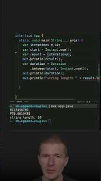 String += vs. StringBuilder.append #java #shorts #coding #airhacks