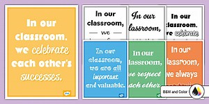 Classroom Rules Posters for Middle School