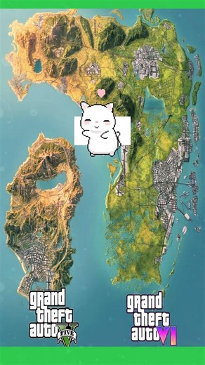 Grand Theft Auto VI vs Grand Theft Auto V Map | GTA vs GTA 5 MAP #shorts #gta