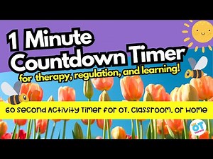 1 Minute Countdown Timer for Kids | 60 Second Activity Timer for OT, Classroom, or Home