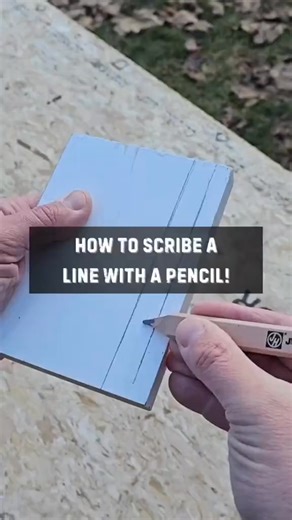 How to scribe a line with a pencil! #poscarpenter #homeimprovement #carpentrytips #carpenter #carpentry | Chota Don 333