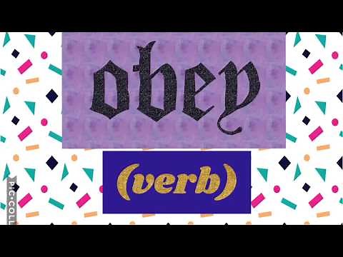 "obey" and "obedient" meanings (with examples)