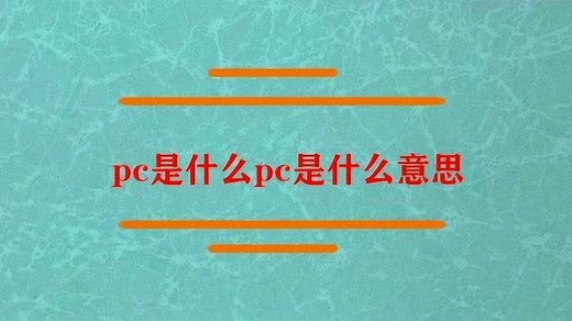 pc是什么pc是什么意思？