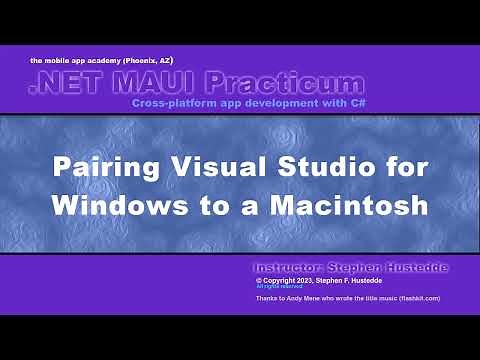 .NET MAUI 00H - Pairing Visual Studio for Windows to a Macintosh