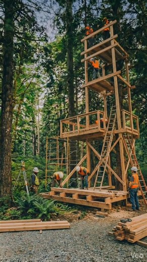 Building a Treehouse from Wood | Forest Treehouse Build 🌳🏡