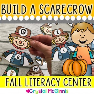 Build an Alphabet Scarecrow (Fall Themed Literacy Center) Fall Activity