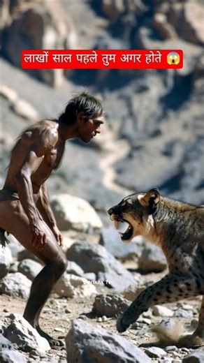 giant sabertooth vs Homo sapiens #wildlife #animals #rescue
