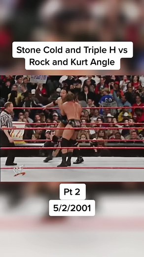 Stone Cold and Triple H vs Rock and Kurt Angle - 5/2/2001