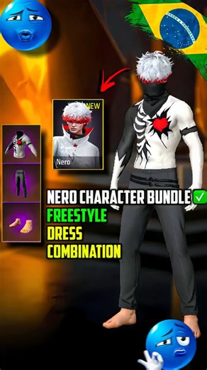 BEST DUO 👑 FREESTYLE 🇧🇷 OUTFIT COMBOS 👺 WITH NERO CHARACTER BUNDLE 🔥 FREE FIRE 🔥