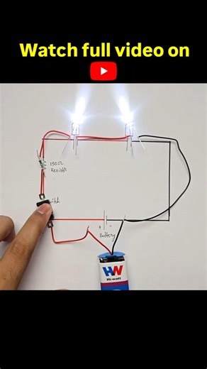 How to connect Two LEDs with Battery & Switch #foryou
