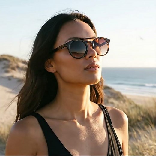 Amelia Tortoise Sunglasses by Velvet Eyewear® | Coastal Breeze Lifestyle Video