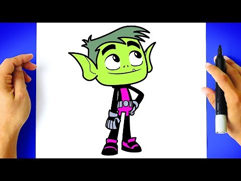How to DRAW BEAST BOY - Teen Titans Go