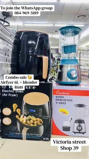 Exciting Combo Sale: Airfryer & Blender for R610!