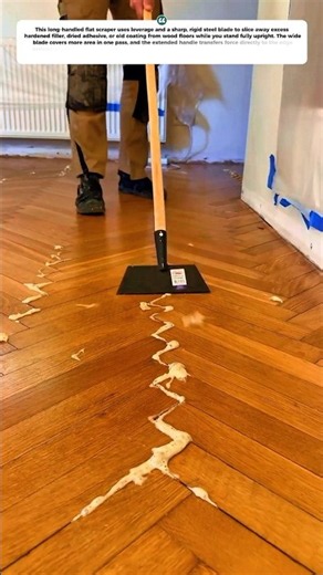 Scrape Floor Glue & Filler Fast—No Back Pain! 🪵💪
