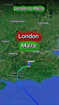 London to Malta Flight Route ✈️ | Amazing Europe to Mediterranean Journey 🌍