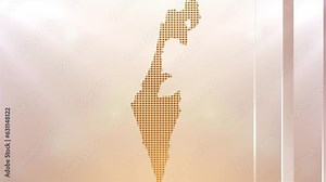 Israel Map Opener on Minimal Background, Multi Purpose Background Useful for Politics, Elections, Travel, News and Sports Events Stock Video